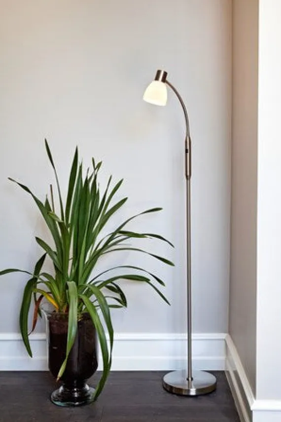 HUDSON GULVLAMPE LED 1 ARM OPAL