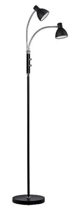 HUDSON GULVLAMPE LED 2 ARM SORT