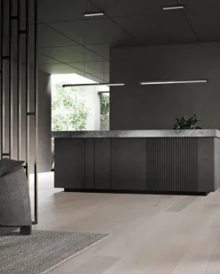 INLAY S1400 LINEAR MB/SS - MATT BLACK/SATIN SILVER