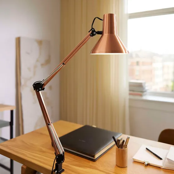JENSEN ARKITEKTLAMPE BØRSTET KOBBER