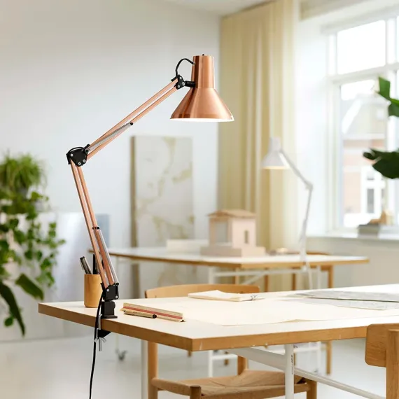 JENSEN ARKITEKTLAMPE BØRSTET KOBBER