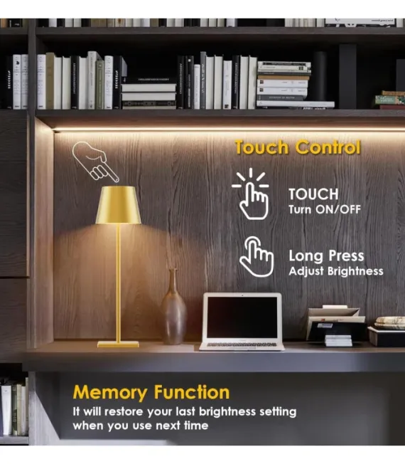 LED bordlampe Inde/ude - Gul, touch dæmpbar, CCT, IP54 udendørs - Lampeagenten