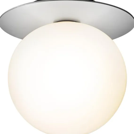 LIILA 1 LARGE VÆGLAMPE IP44 LYS SØLV/OPAL
