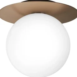 LIILA 1 LARGE VÆGLAMPE IP44 MØRK BRONZE/OPAL