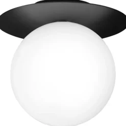 LIILA 1 LARGE VÆGLAMPE IP44 SORT/OPAL