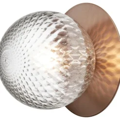 LIILA 1 MEDIUM VÆGLAMPE IP44 MØRK BRONZE/KLAR