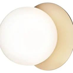 LIILA 1 MEDIUM VÆGLAMPE IP44 NORDISK GULD/OPAL
