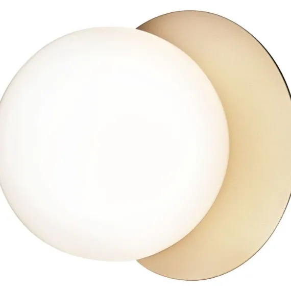 LIILA 1 MEDIUM VÆGLAMPE IP44 NORDISK GULD/OPAL