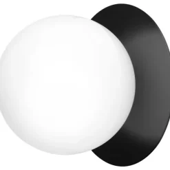 LIILA 1 MEDIUM VÆGLAMPE IP44 SORT/OPAL