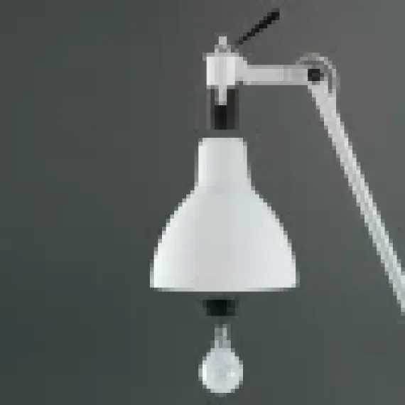 Luxy T1 Bordlampe Alu/Mat Hvid Skærm - Rotaliana