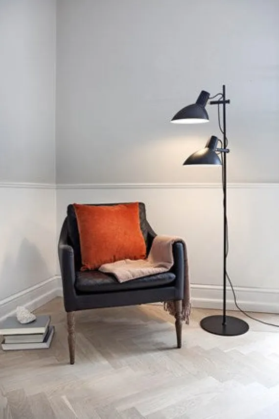 METROPOLE GULVLAMPE 2 ARM SORT