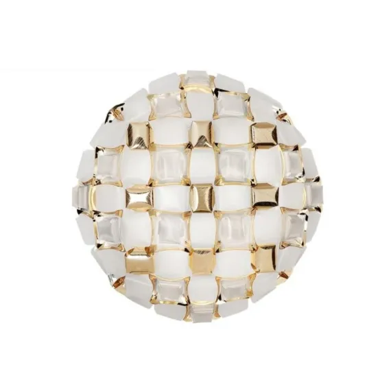 Mida Plafond Ø67 Hvid/guld - Loftlampe