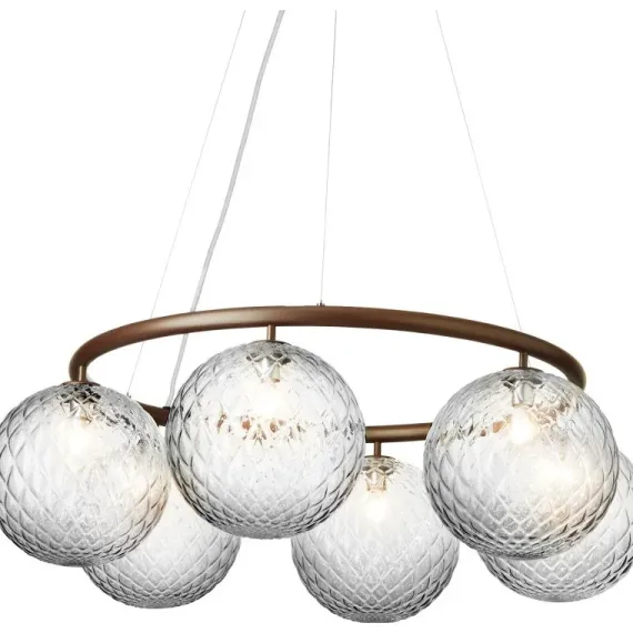 MIIRA 6 CIRKULÆR PENDEL MØRK BRONZE/KLAR