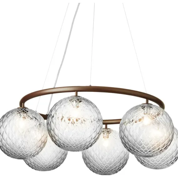 MIIRA 6 CIRKULÆR PENDEL MØRK BRONZE/KLAR