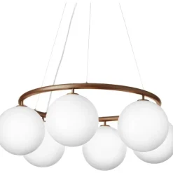 MIIRA 6 CIRKULÆR PENDEL MØRK BRONZE/OPAL