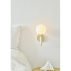 MIIRA VÆGLAMPE MESSING/OPAL