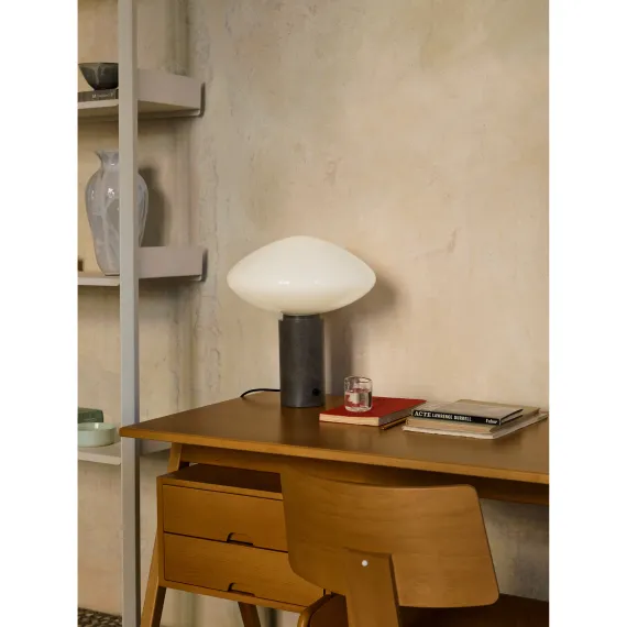 MIST AP17 - BORDLAMPE - GLAS GRIGIO CALDO BASE