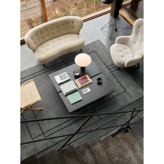 MIST AP17 - BORDLAMPE - GLAS GRIGIO CALDO BASE