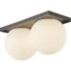 Palla Mini C290 - Dobbel glas Loft/Væglampe i Titanium med Dim-to-Warm LED