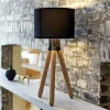 PASO WOOD 25 T1 BORDLAMPE EG SORT/SORT