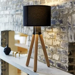 PASO WOOD 25 T1 BORDLAMPE EG SORT/SORT