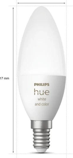 Philips Hue Color E14 - Smart LED-kerte med 16 mio. farver