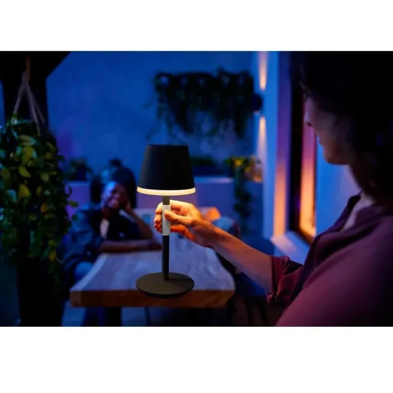 PHILIPS HUE PORTABLE SORT BORDLAMPE 929003128501