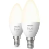 PHILIPS HUE WHITE KERTE E14 2PAK 929003021102