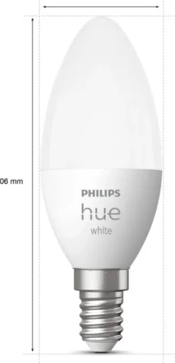 PHILIPS HUE WHITE KERTE E14 2PAK 929003021102