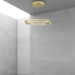 PURE E-LOOP PENDEL MED MOTOR HEJS Ø70 MAT MESSING LED
