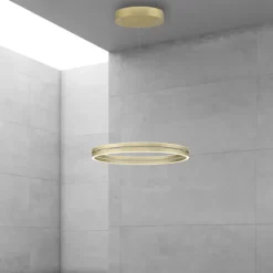 PURE E-LOOP PENDEL MED MOTOR HEJS Ø70 MAT MESSING LED
