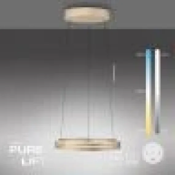 Pure E-Loop Pendel med Motor Hejs Ø60 - Mat Messing LED