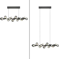 PURE E-POPUP LANGBORDSPENDEL 115 CM GLAS MØRKEGRÅ