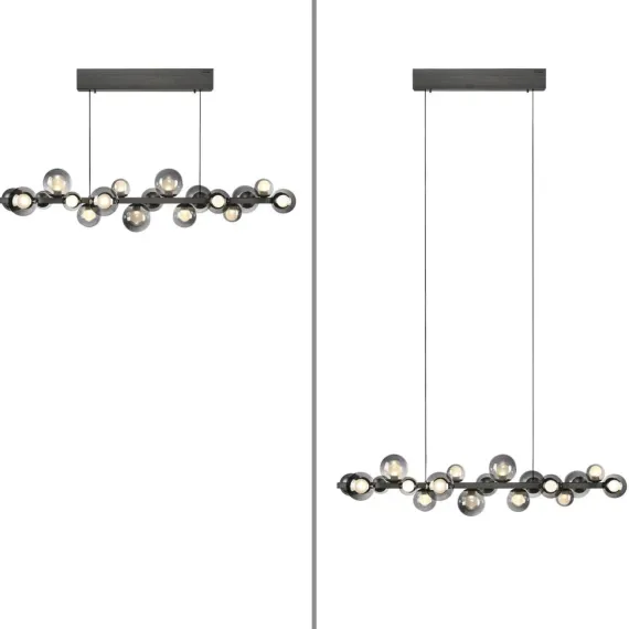 PURE E-POPUP LANGBORDSPENDEL 115 CM GLAS MØRKEGRÅ