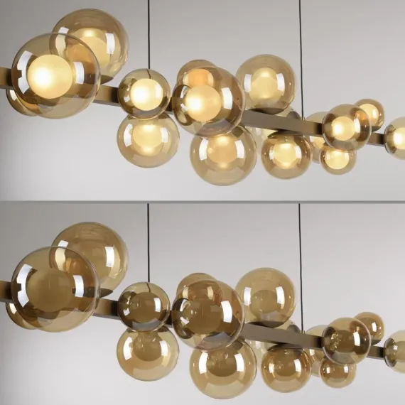 PURE E-POPUP LANGBORDSPENDEL 115 CM GLAS CHAMPAGNE
