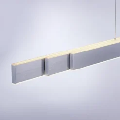 PURE LUME LANGBORDSPENDEL MED UDTRÆK BØRSTET ALUMINIUM LED LYS OP/NED