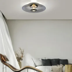 Pure Vitrum Loft-/Væglampe Ø45 - Paul Neuhaus (Røgfarvet Glas, LED)