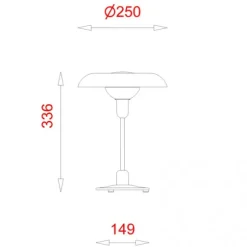 Ra250 mm Desk Metal Sort (G9 40w) - Designed 1931 - Bordlampe