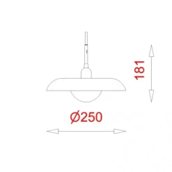 Ra250 mm Pendel Metal Black (G9 40w)