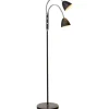 ROOM GULVLAMPE 2 ARM SORT KROM
