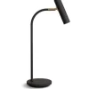 Slender - Bordlampe - Sort Struktur og Messing - Belid