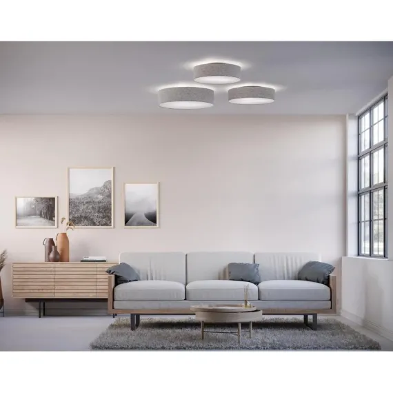 Soft Plafond Ø60 - Loftlampe - Grå Uld
