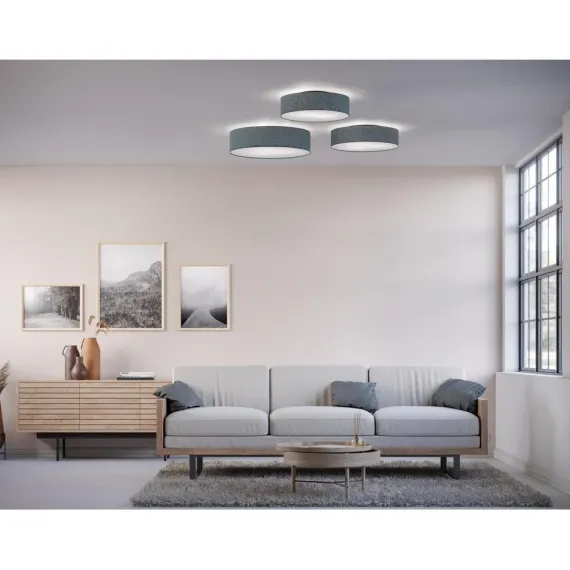 Soft Plafond Ø60 - loftslampe - Blå Uld, 60 cm