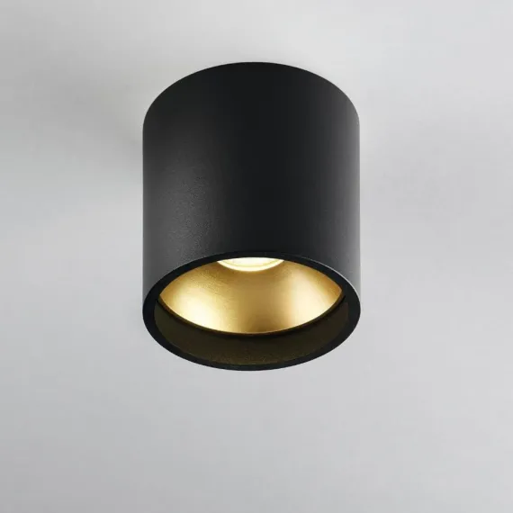 Solo 1 Round Loftlampe Sort/guld LED