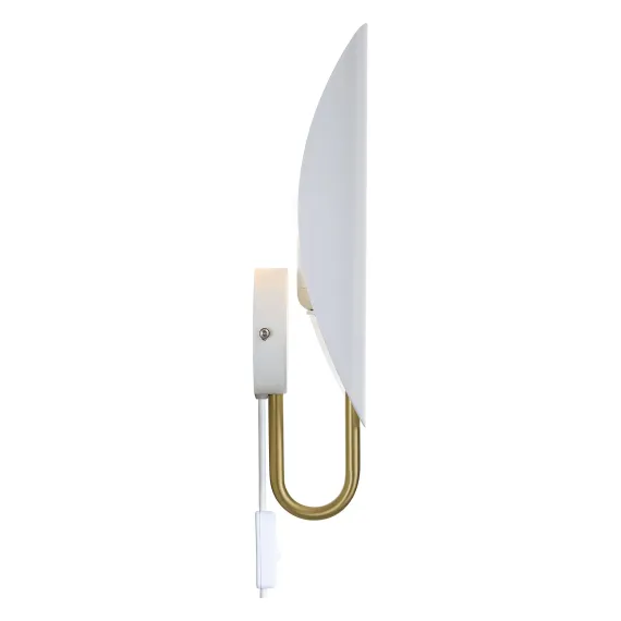 SPARGO VÆG E27 HVID/MESSING