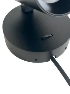 SPOTON1 CIRCLE sort væglampe med kontakt - Antidark
