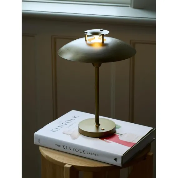 Stepp 1-2-3 Portable - Antique Finish - Genopladelig bordlampe med klassisk touch