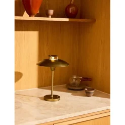 Stepp 1-2-3 Portable - Antique Finish - Genopladelig bordlampe med klassisk touch