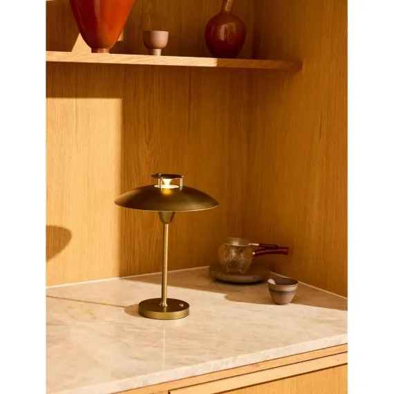 Stepp 1-2-3 Portable - Antique Finish - Genopladelig bordlampe med klassisk touch