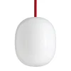 Superæg 200p - Opal (G9 42w) - Rød LEDning 3m - Pendel